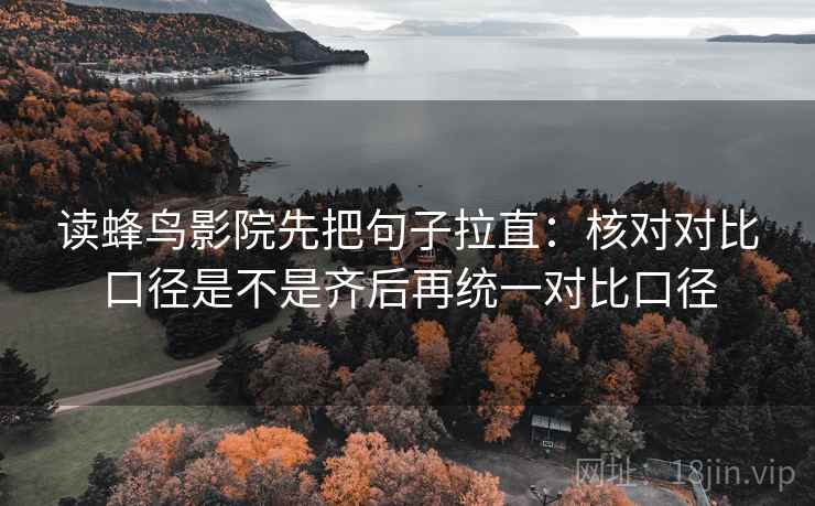 读蜂鸟影院先把句子拉直：核对对比口径是不是齐后再统一对比口径