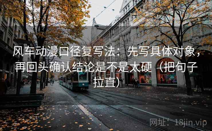 风车动漫口径复写法：先写具体对象，再回头确认结论是不是太硬（把句子拉直）