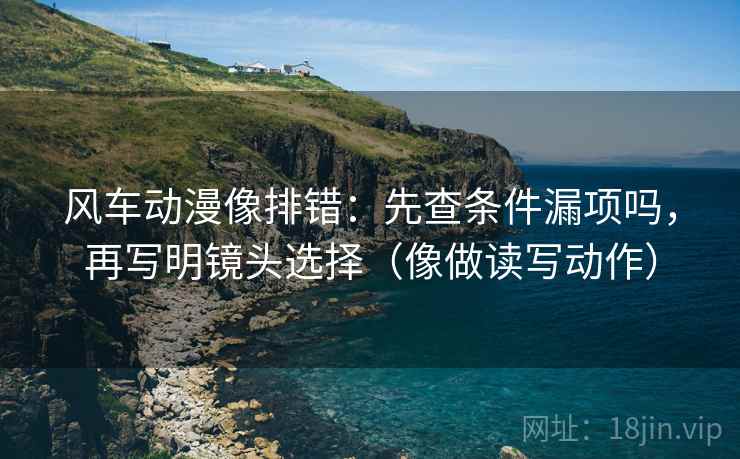 风车动漫像排错：先查条件漏项吗，再写明镜头选择（像做读写动作）
